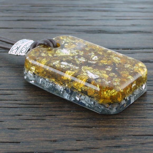 Lapis Lazuli Stardust Orgonite Pendant - Picture 2 of 2